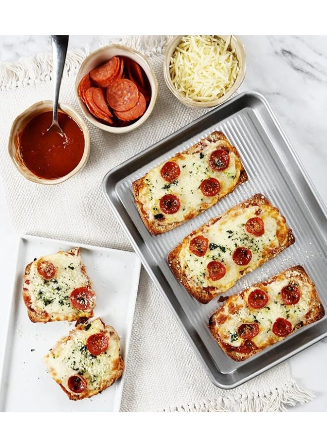 USA Pan Bakeware Nonstick Quarter Sheet Pan, Baking Sheet Aluminized Steel -Silver - Image 2