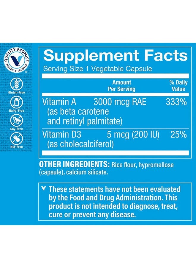The Vitamin Shoppe Dry Non-Oily Vitamin A & D, Antioxidant That Supports Immune & Eye Health, Once Daily (100 Capsules) - Image 3