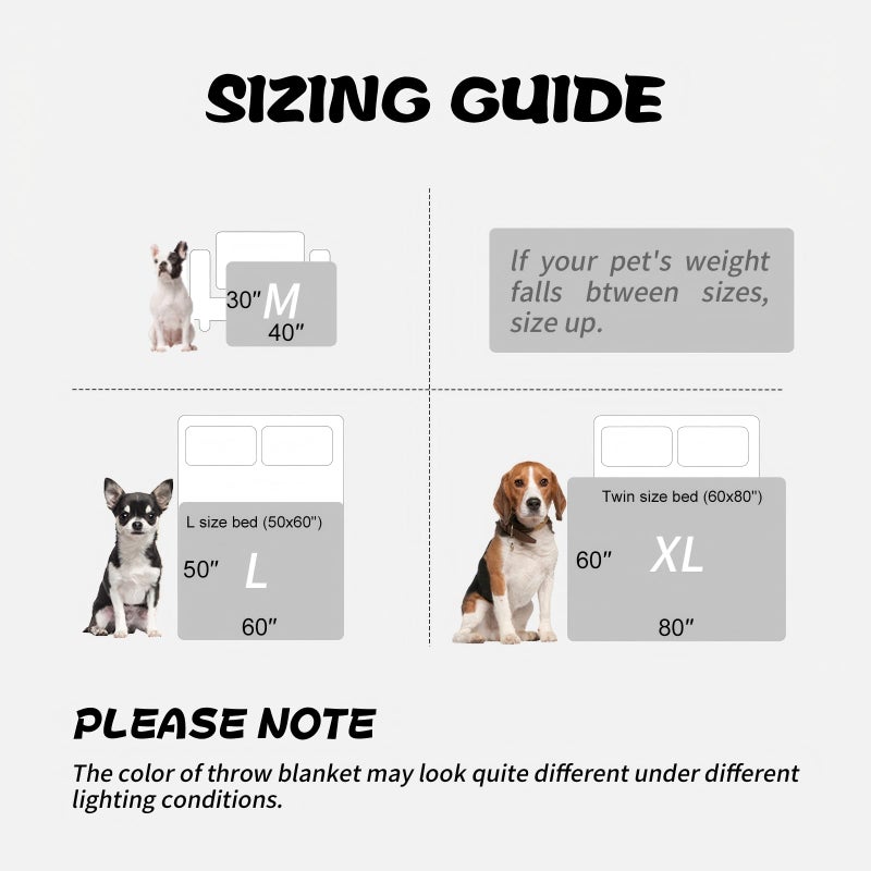 AIWEK Dog Blanket Paw Bone Pattern 1 Pack 2 Super Soft Warm Flannel Sofa Cover Car Bed Protector, Urine Proof Washable Outdoor Pet Blanket for Puppy Large Dogs & Cats,40"*30" Blue - Image 3