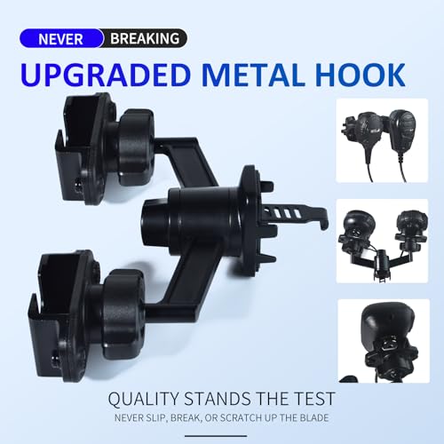 HYS Car/Truck 17mm Double Ball Mount with Air Vent HT Speaker Mic with Button or Belt Clip Mount Holder for Uniden Scanners, Motorola, baofeng, Anytone Icom Kenwood Yaesu Microphone - Image 3