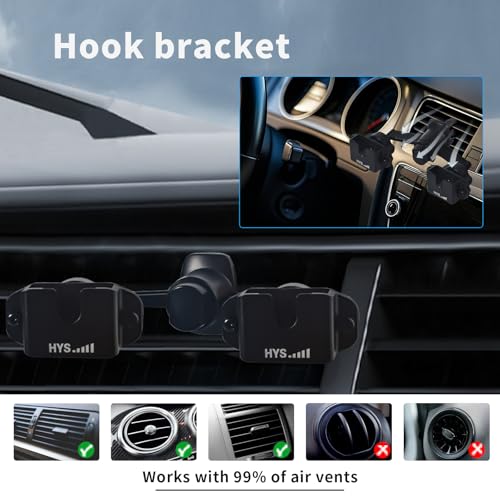 HYS Car/Truck 17mm Double Ball Mount with Air Vent HT Speaker Mic with Button or Belt Clip Mount Holder for Uniden Scanners, Motorola, baofeng, Anytone Icom Kenwood Yaesu Microphone - Image 2