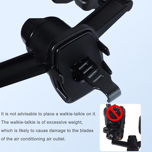 HYS Car/Truck 17mm Double Ball Mount with Air Vent HT Speaker Mic with Button or Belt Clip Mount Holder for Uniden Scanners, Motorola, baofeng, Anytone Icom Kenwood Yaesu Microphone - Image 4