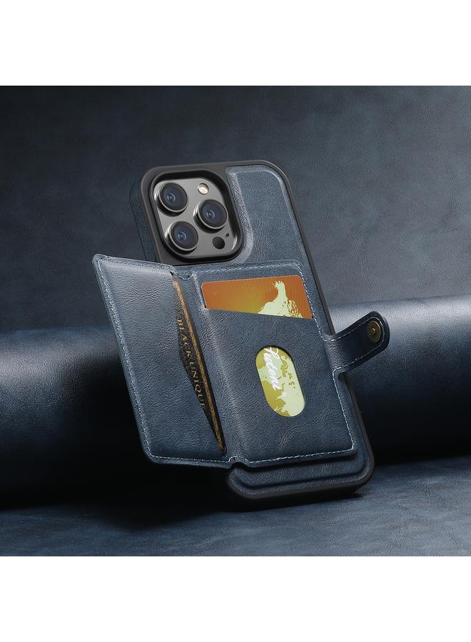 Suteni Case For iPhone 14 Pro Max M1 Oil Wax MagSafe Detachable Horizontal Card Bag Phone Case - Image 3