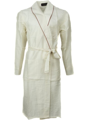 Oppland Men's Classic Model Robe Premium Cotton Woven Classic Robe Pocket Comfort Full Pattern  - Image 1