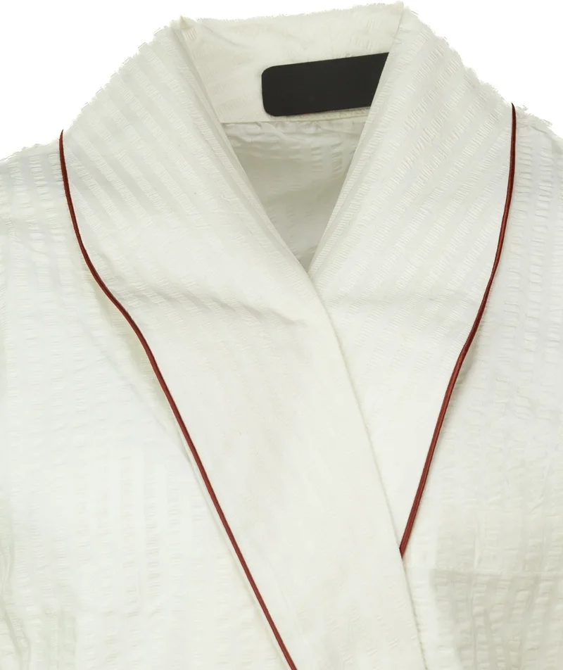 Oppland Men's Classic Model Robe Premium Cotton Woven Classic Robe Pocket Comfort Full Pattern