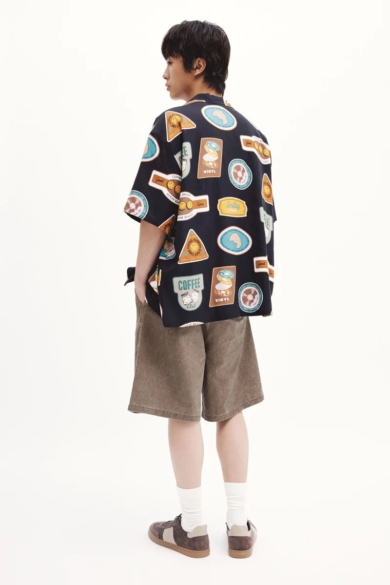 H&M  Loose Fit Belted cotton utility shorts for Men | Best Price UAE