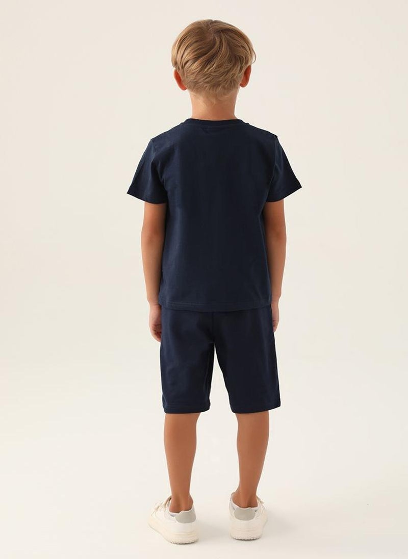 U.S. Polo Assn. U.S. Polo Assn. Boys Navy Bermuda Set - Image 5