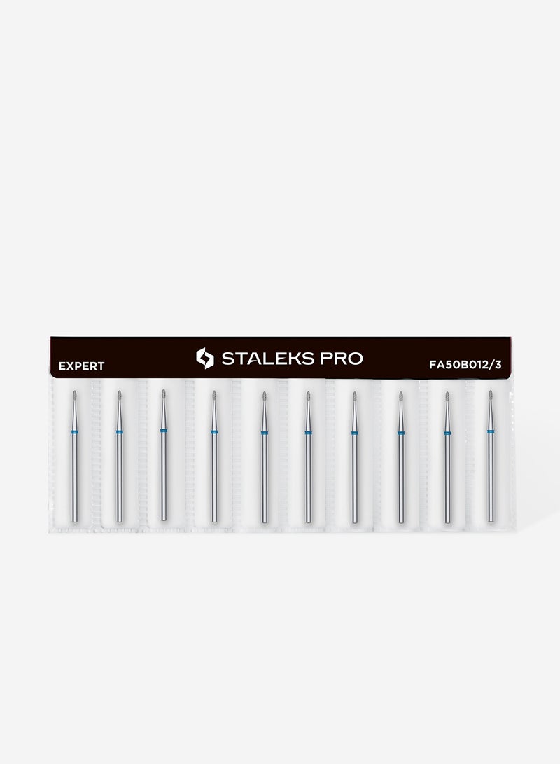 STALEKS PRO Diamond nail drill bit rounded bud red EXPERT head diameter 1,2 mm / working part 3 mm - Image 3