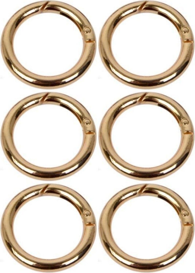 Aklar Çanta Aklar Bag Gold Spring Bag Ring 6 Pieces