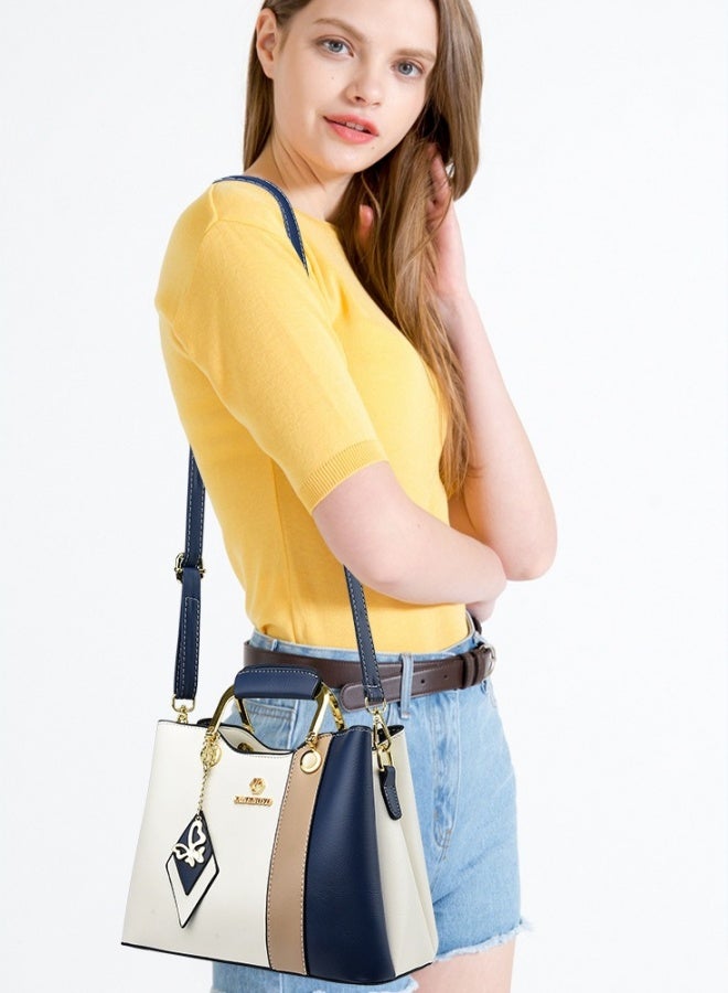 SHABILI Women's Fashion Luxury Shoulder Bags, Ladies Designer Contrast Color Handbag Tote Bags Clutch Bag, Butterfly Charm Crossbody Bag Satchel Bag Beach Bag Carry Bag for College Students and Teenagers  - Image 2