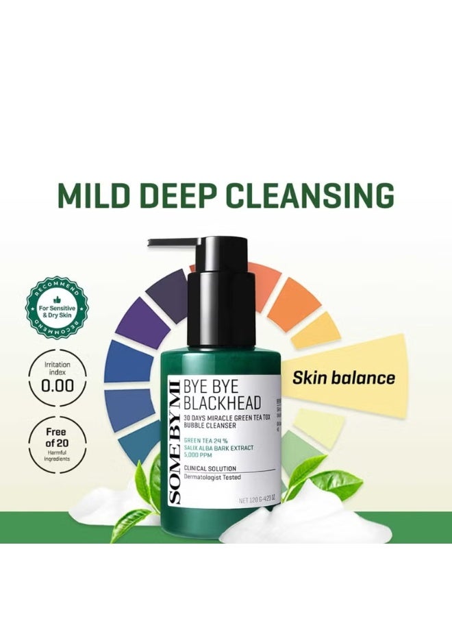 DubaiGallery Bye Bye Blackhead 30 Days Miracle Green Tea Tox Bubble Cleanser – 120ml - Image 5