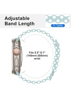 FARROBIZZ Ocean Strap Compatible with Apple Watch Ultra 2 Strap 49 mm 45 mm 44 mm 42 mm, Soft Silicone Replacement Strap for iWatch Ultra SE Series 9 8 7 6 5 4 3 2 1 for Men and Women  - Image 5