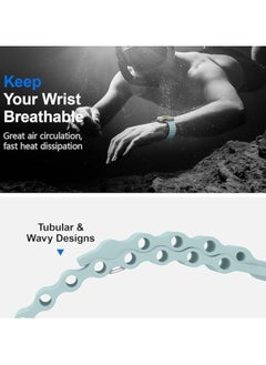 FARROBIZZ Ocean Strap Compatible with Apple Watch Ultra 2 Strap 49 mm 45 mm 44 mm 42 mm, Soft Silicone Replacement Strap for iWatch Ultra SE Series 9 8 7 6 5 4 3 2 1 for Men and Women  - Image 4
