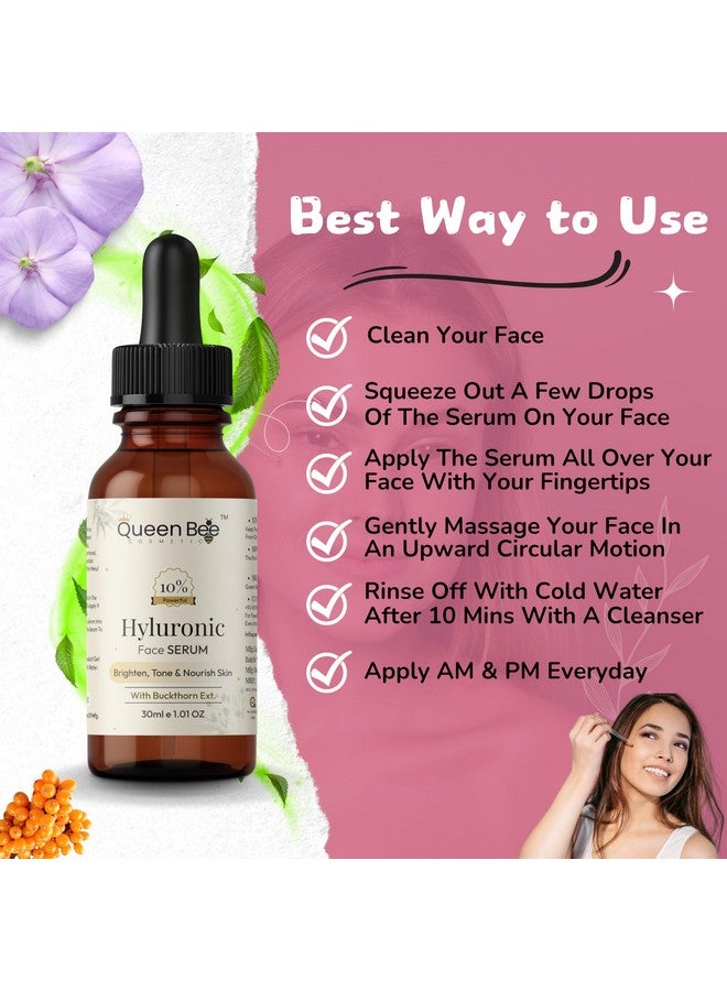 Queen Bee QueenBee Present Buckthorn Extract & Vitamin E Made Hyluronic Face Serum For All Skin Types Remove Fine Lines And Wrinkles - Image 4