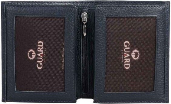 Guard Goldies Navy Blue Leather Men's Wallet  - Image 1