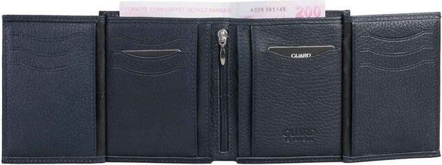 Guard Goldies Navy Blue Leather Men's Wallet  - Image 3