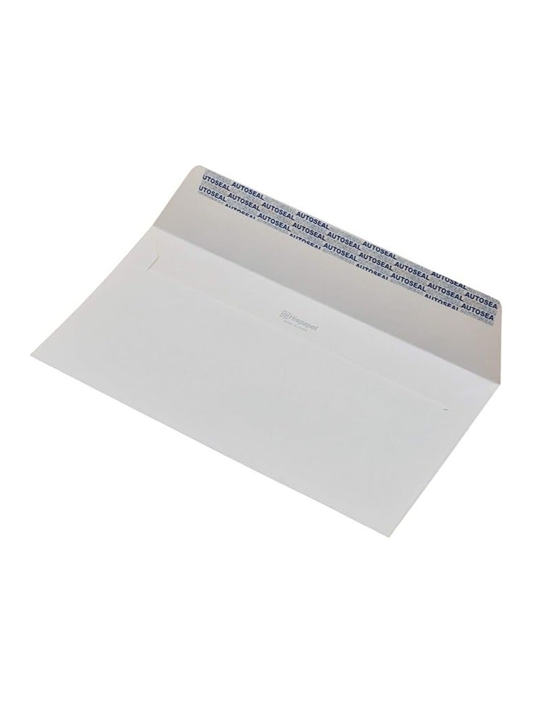 Hispapel أظرف نقدية أو أظرف ذاتية الإغلاق متعددة الأغراض 110 × 220 مم (بيضاء، 50 في العبوة) - Image 4