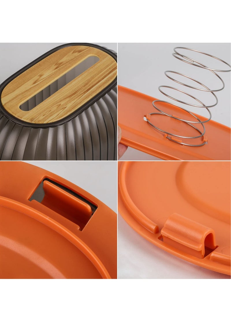 Excefore حامل مناديل حديث بخطوط مستطيل أنيق لتغطية علبة المناديل للحمام والطاولات الجانبية ومكتب العمل يناسب معظم المناديل القياسية ومناديل الوجه مادة PET متينة - Image 5