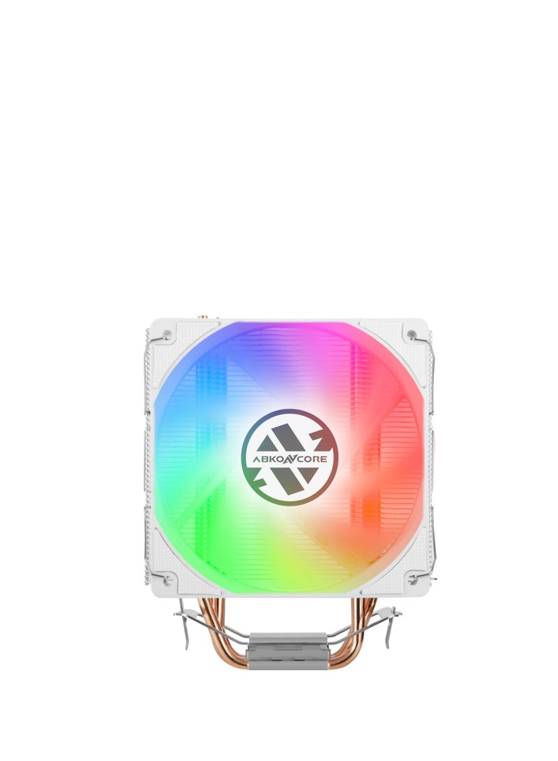 ABKONCORE Abkon Core CPU Cooler CoolStorm T406W Spectrum, 4 PIN PWM Molex 2510, PWM 4-Pin Connector, CPU Air Cooler -White | CT406W - Image 2