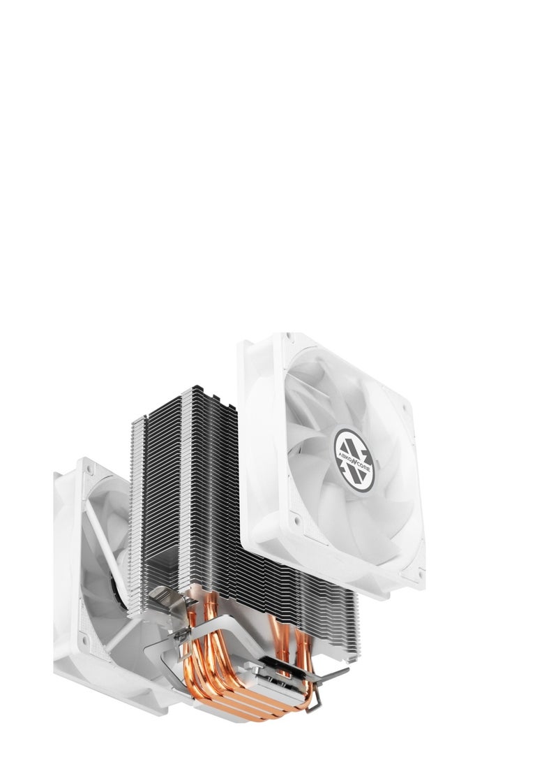 ABKONCORE Abkon Core CPU Cooler CoolStorm T406W Spectrum, 4 PIN PWM Molex 2510, PWM 4-Pin Connector, CPU Air Cooler -White | CT406W - Image 3