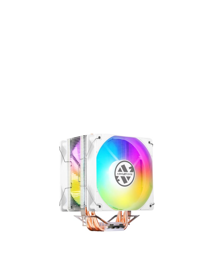 ABKONCORE Abkon Core CPU Cooler CoolStorm T406W Spectrum, 4 PIN PWM Molex 2510, PWM 4-Pin Connector, CPU Air Cooler -White | CT406W - Image 4