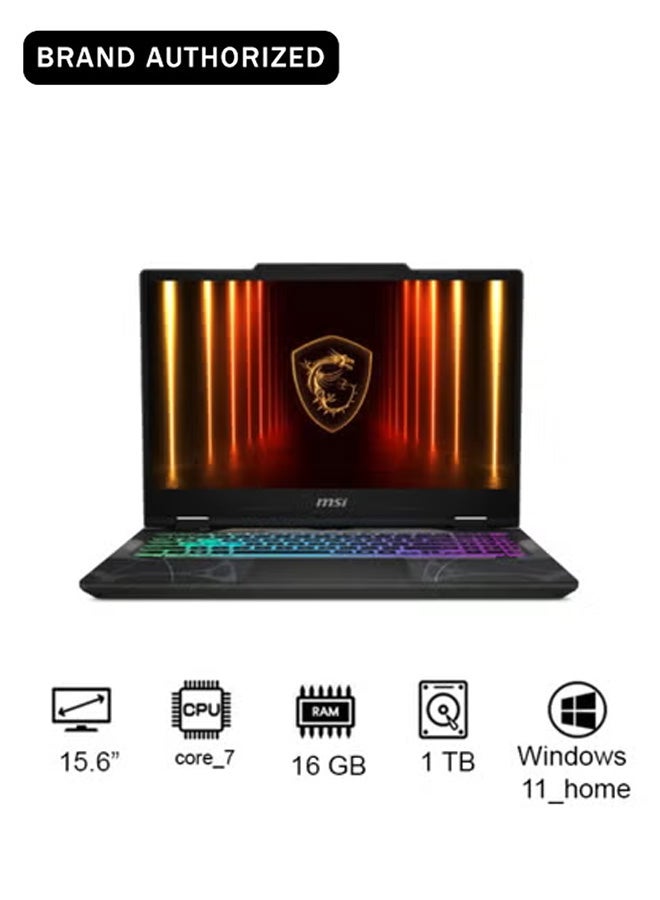 إم اس أي لابتوب سايبورغ بشاشة 15.6 بوصة بدقة Full HD، مع معالج Core 7 240H/ذاكرة RAM سعة 16GB/قرص SSD سعة 1TB/بطاقة رسومات NVIDIA® GeForce RTX 5050/نظام Windows 11 Home - Image 1