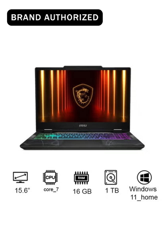 إم اس أي لابتوب سايبورغ بشاشة 15.6 بوصة بدقة Full HD، مع معالج Core 7 240H/ذاكرة RAM سعة 16GB/قرص SSD سعة 1TB/بطاقة رسومات NVIDIA® GeForce RTX 5050/نظام Windows 11 Home - Image 1