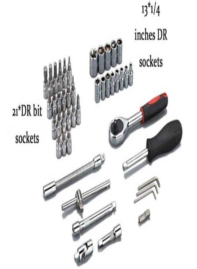 RollsTimi  46-Piece Wrench Combination Tools Kit For Auto Repairing Silver - Image 3
