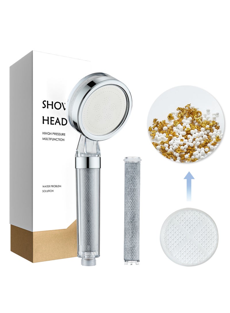 Wsstacxy Filtered Hand Shower for Hair Loss and Skin High Pressure Shower Head Filter Removes Chlorine and Harmful Pollutants Water Softener for Shower - Image 1