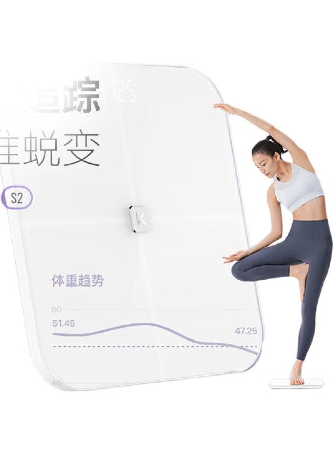 Keep ميزان الدهون الذكي S2 من Keep، ميزان إلكتروني ذكي منزلي مع قياس بيانات التطبيق، اتصال مزدوج واي فاي/بلوتوث، أخضر ماتشا - Image 2