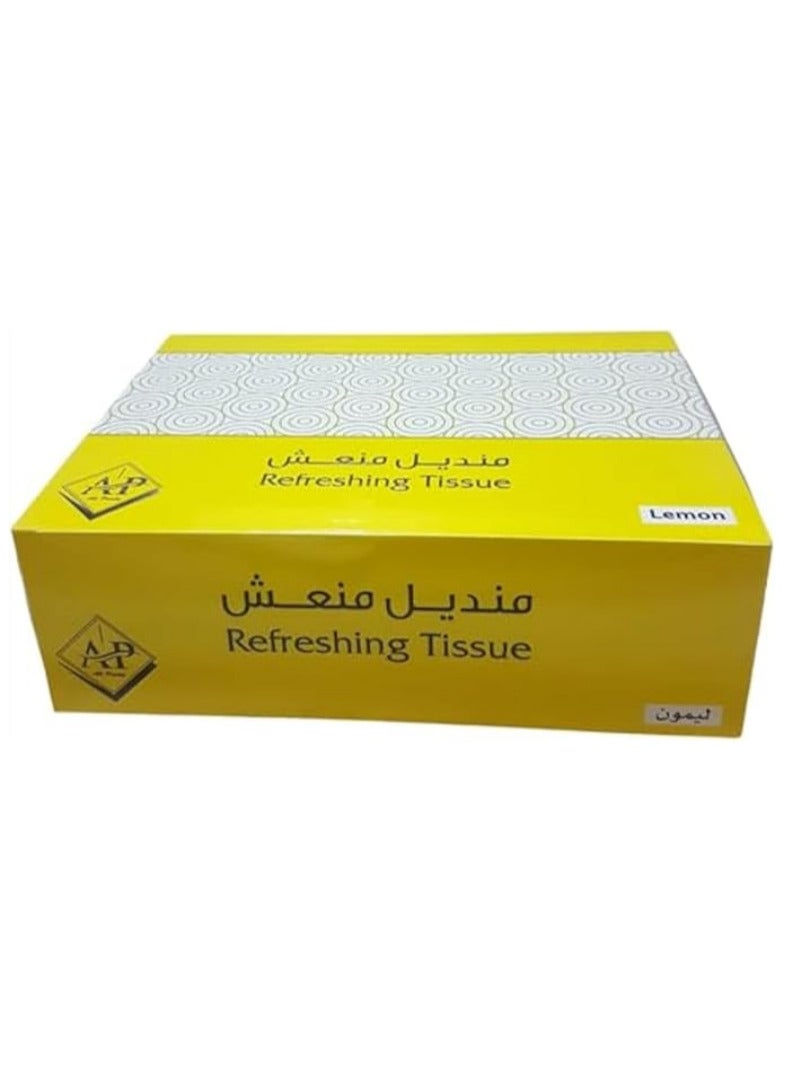 Generic Scented hand wipes, 50 individually wrapped pieces, for hospitality, parties and weddings (lemon)  - Image 1