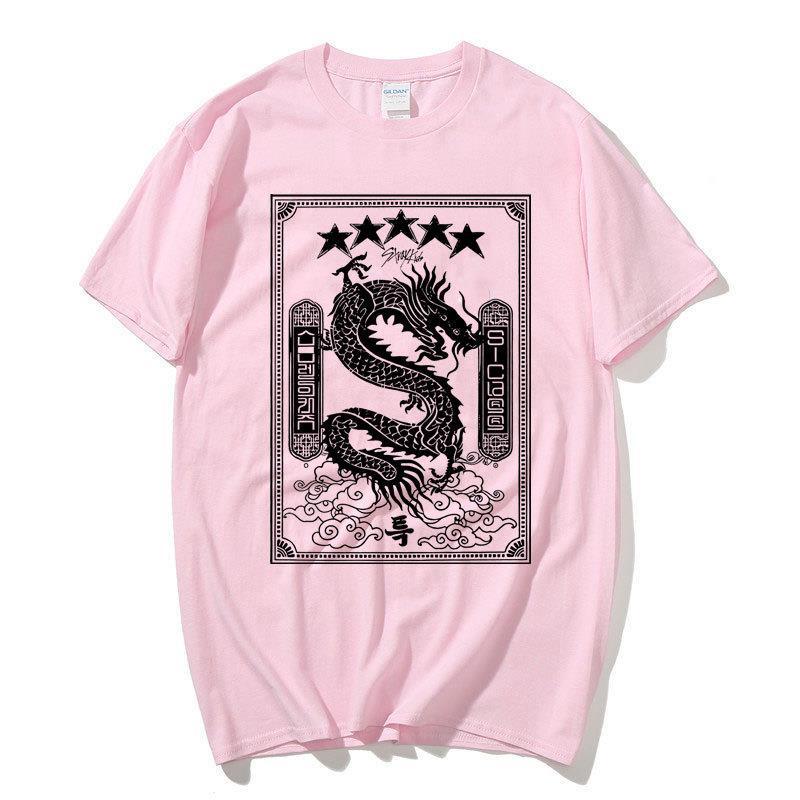 Aid combination stray kids around Harajuku printed fashion mens and womens T-shirt jacket short sleeve in stock wholesale Black 1  - Image 3