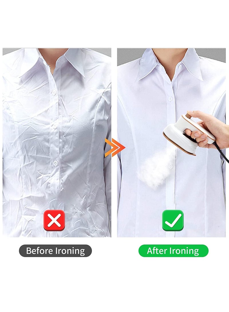 Portable Mini Iron, Handheld Steamer Iron for Clothes, 180°rotatable Professional Garment Steamer, Mini Handheld Iron Support Dry and Wet Ironing for Home Business Travel  - Image 3