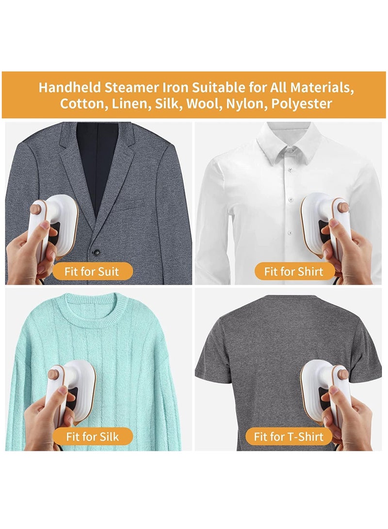 Portable Mini Iron, Handheld Steamer Iron for Clothes, 180°rotatable Professional Garment Steamer, Mini Handheld Iron Support Dry and Wet Ironing for Home Business Travel  - Image 2
