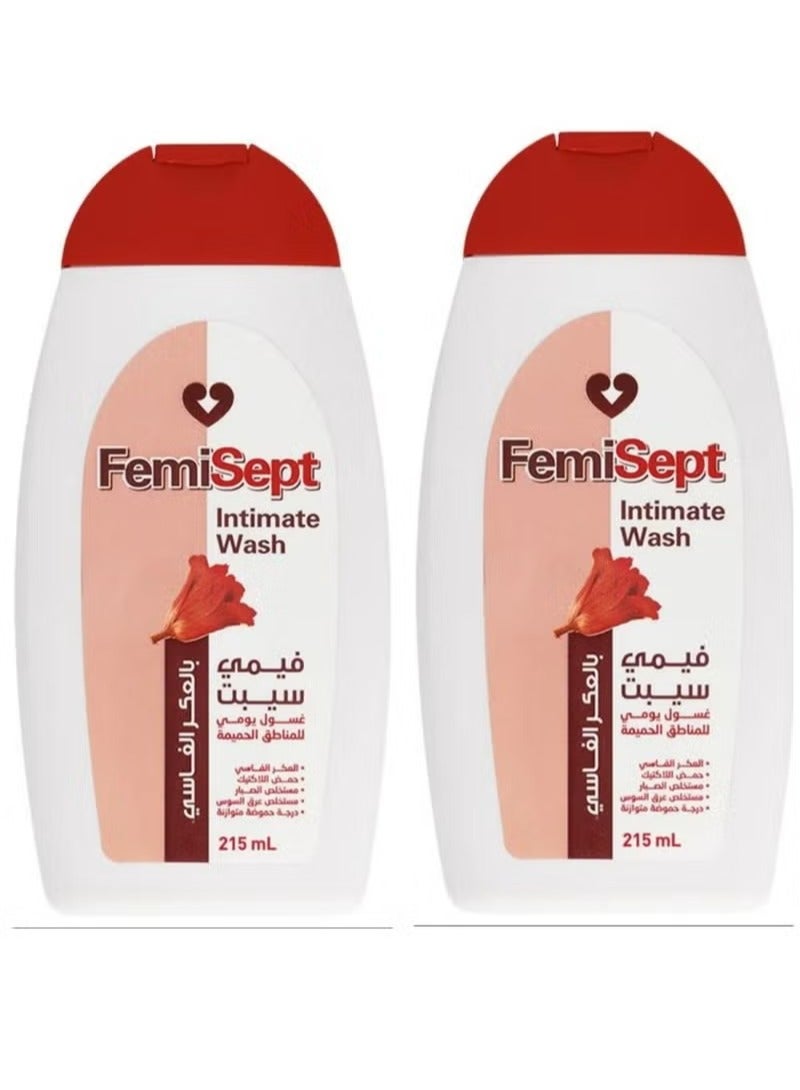 Femi-Sept Daily Intimate Wash with Fassi Aker - 215 ml*2pcs