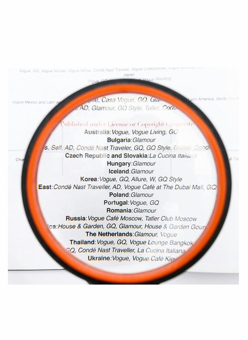 Excefore - Magnifying Glass, Handheld Reading Magnifier 10X with Non-Slip Soft Rubber Handle - Image 1