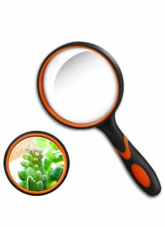 Magnifying Glass, Handheld Reading Magnifier 10X with Non-Slip Soft Rubber Handle