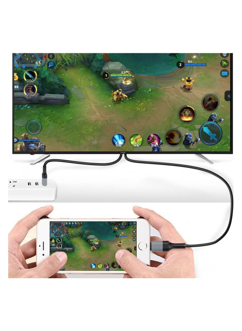 Generic - Lightning To HDMI HDTV AV TV Cable Adapter 1080P For Apple iPhone 8/11/12 Plus/iPad Air/iPad Mini - Image 1