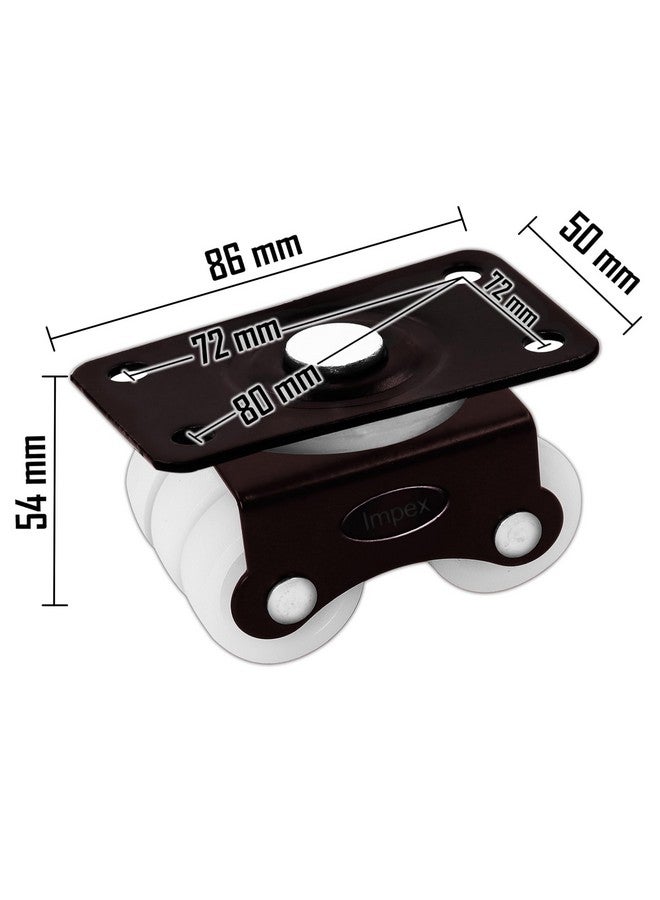 IMPEX Six Wheel Castor - Heavy Duty 400Kg Load Capacity REVOLVING Six Wheel Caster for Shopping Trolley, Furniture Table & Other equipment (Set of 4) - Image 4