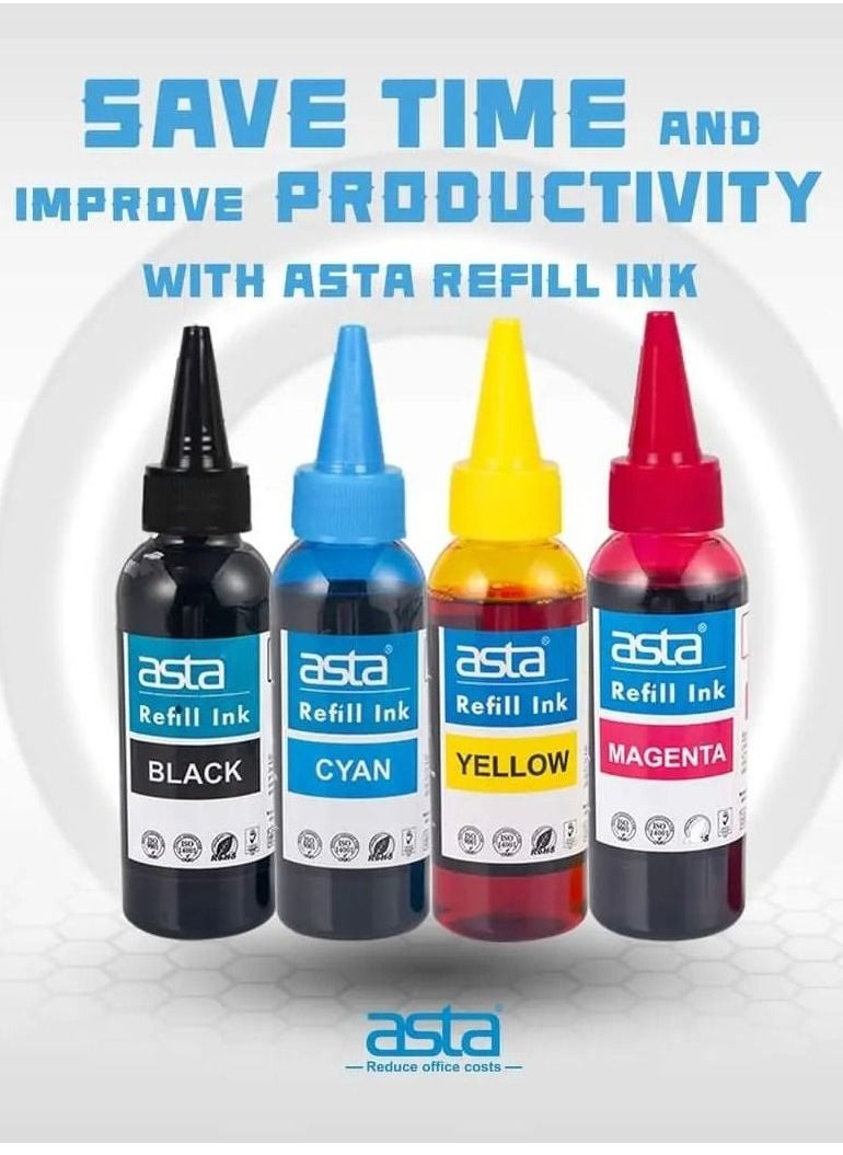 4-Piece Refill Ink Cartridge(HP/EPSON/CANON) 4 X 100ml Multicolor - pzsku/Z7638D8A752EDD32BF0F8Z/45/_/1723448500/1c2a3fcd-21e5-48db-b9c9-12d6c5c83d53