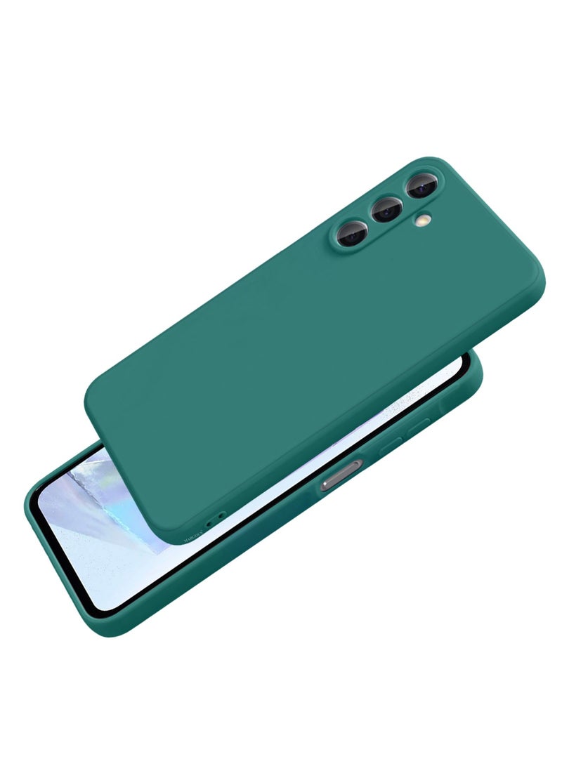 CATANES 3Packs Liquid Silicone Case for Samsung Galaxy A55 Protective Phone Case with Soft Anti-Scratch Microfiber Lining Utra Slim Drop Protection Phone Cover with Two 3D Screen Protectors - Green - Image 3