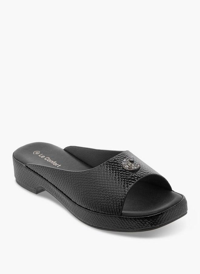 Le Confort Women's Textured Slip-On Comfort Sandals - Image 1