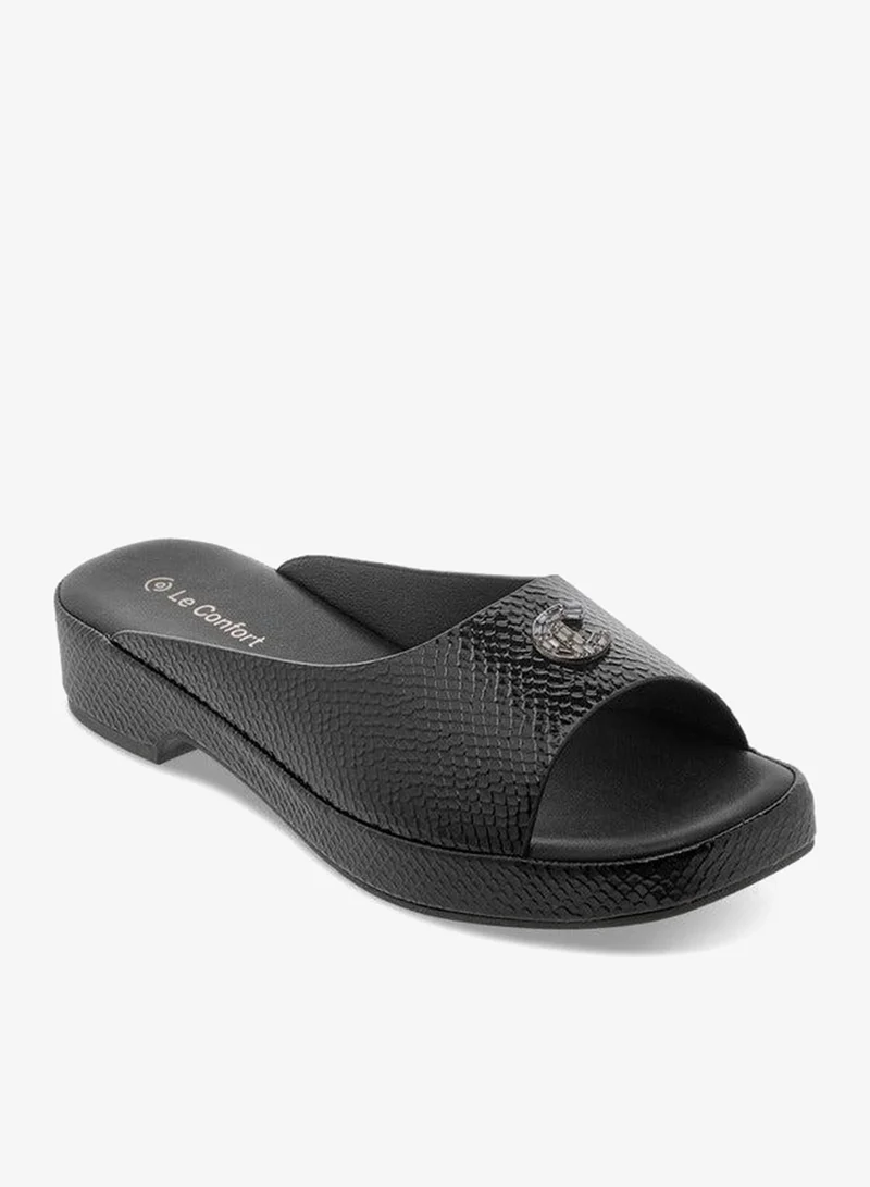 Le Confort Women's Textured Slip-On Comfort Sandals