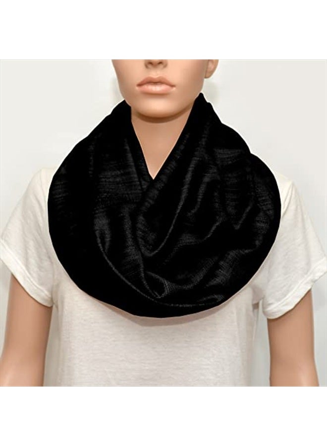 Infinity Breastfeeding Scarf & Nursing Cover & Infinity Scarf (Black)  - Image 4
