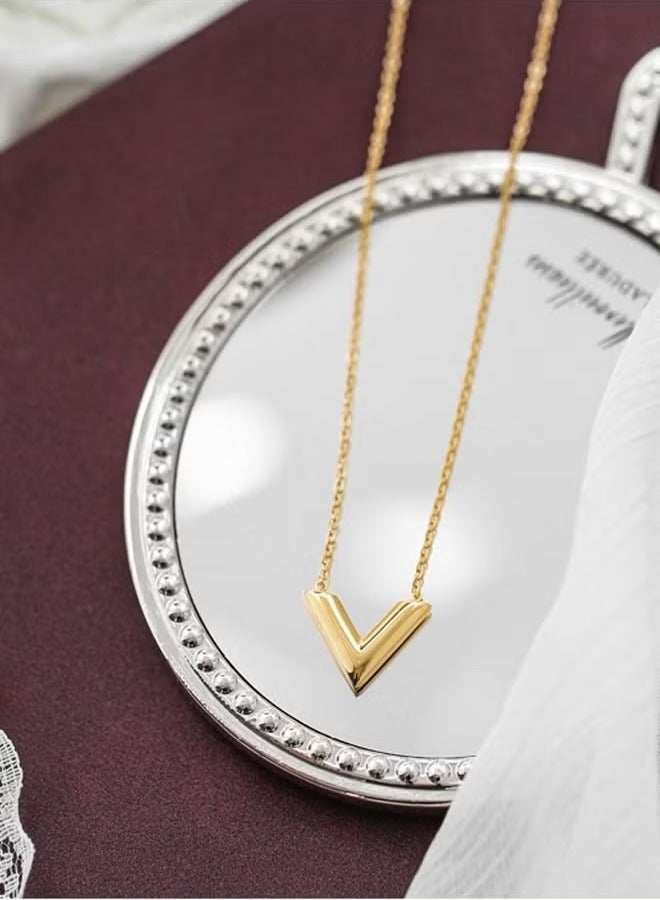 V-Shaped Pendant Necklace For Women and Girls Trendy Fashion Accessories with a Unique Minimalist Vibe Fashion Jewelry Dress Accessories  - Image 5