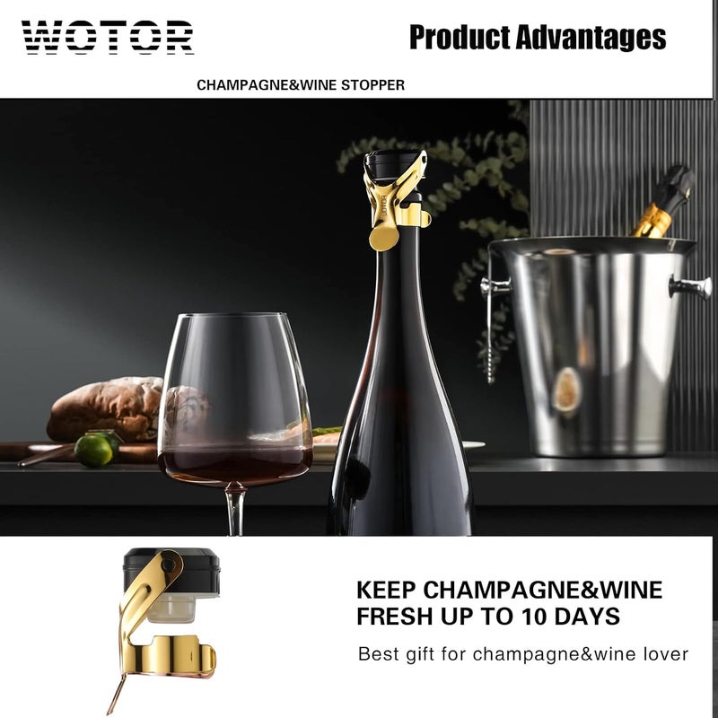 WOTOR 9018 أغطية زجاجات نبيذ (ذهبية) - Image 2