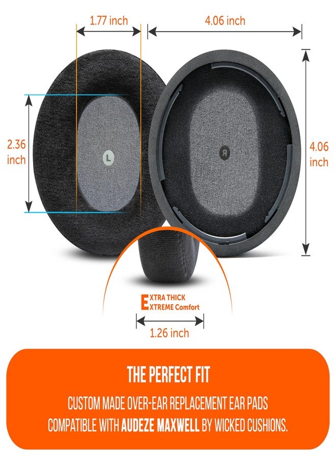 WC StealthZ Maxwell - FPS Oriented Ear Pads Compatible with Audeze Maxwell for Xbox & PS5 by GadgetryTech & Wicked Cushions | Improved Sound Precision and Breathable Comfort | Black - Image 5