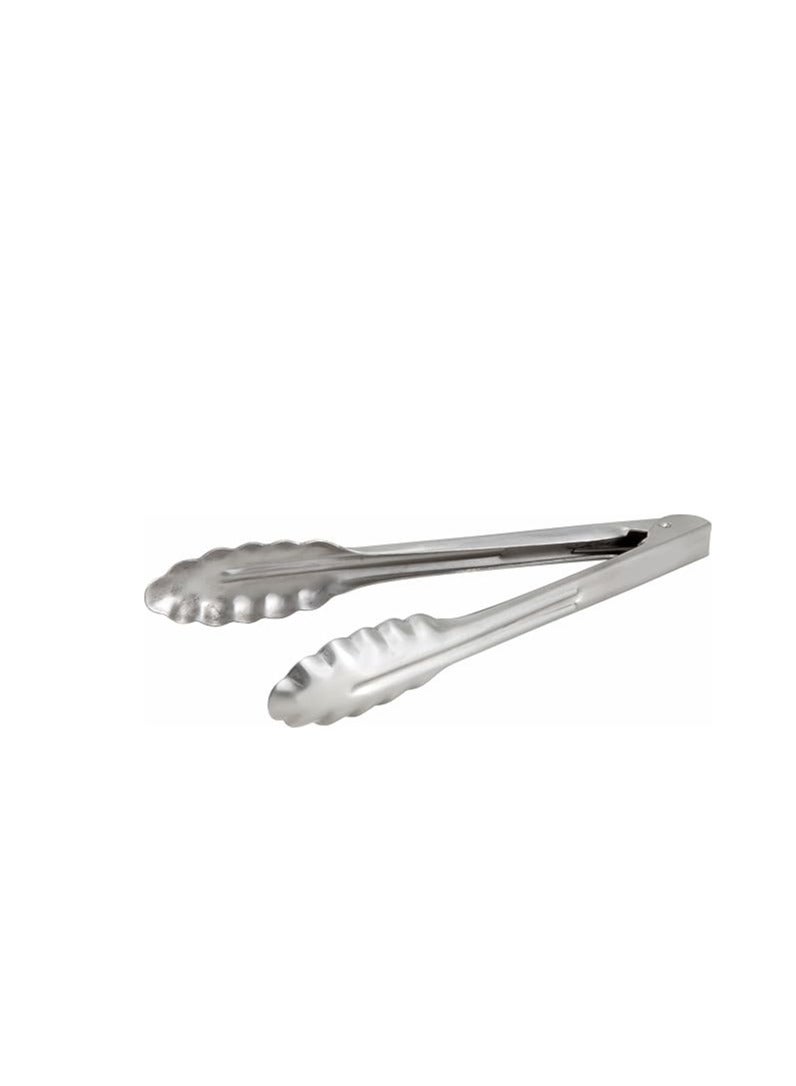 Winco Coiled Spring Extra Heavyweight Stainless Steel Utility Tong, 9-Inch
