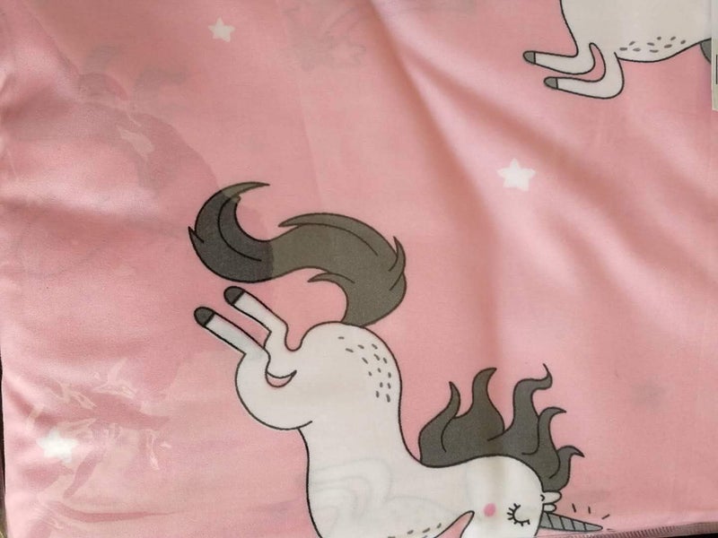 ABM UNLIMITED ABM UNLIMITED Cartoon Unicorn Print Reversible Soft Poly Cotton Ac BlanketDohar for Kids Single Bed - Image 4