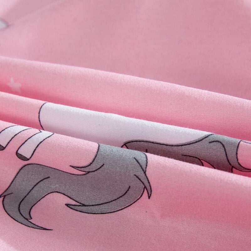 ABM UNLIMITED ABM UNLIMITED Cartoon Unicorn Print Reversible Soft Poly Cotton Ac BlanketDohar for Kids Single Bed - Image 3